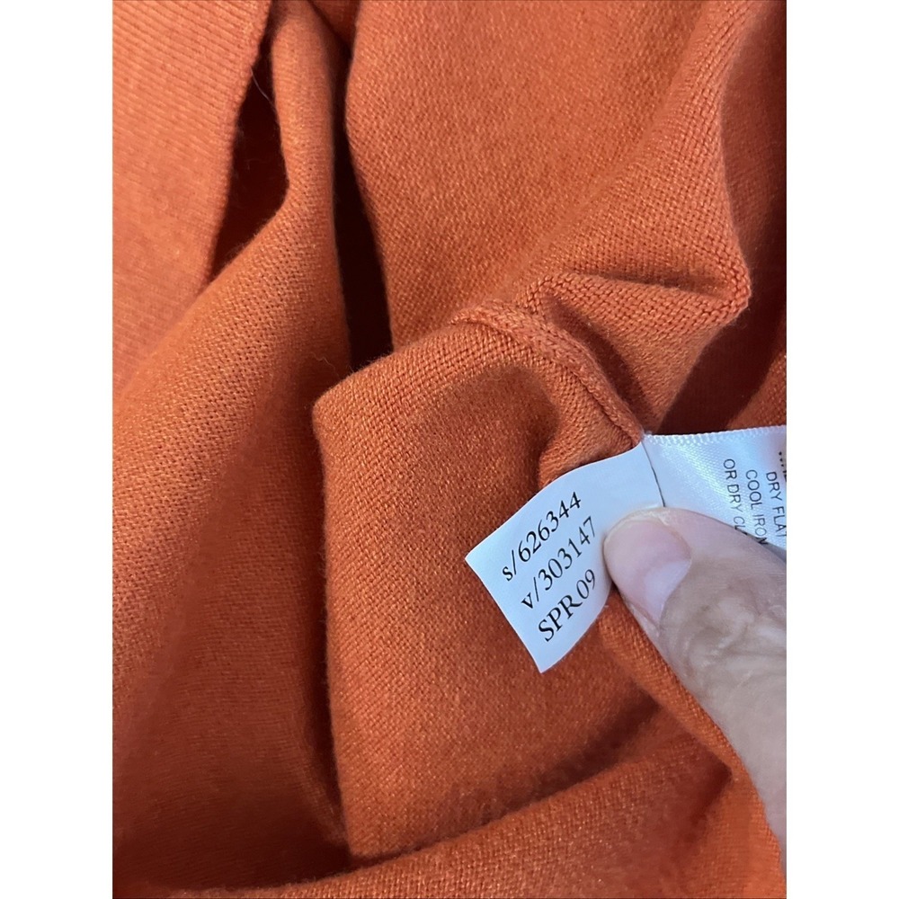 Banana Republic Sweater Mens L Burnt Orange Silk Blend Quarter Zip Mock Neck - Picture 5 of 7